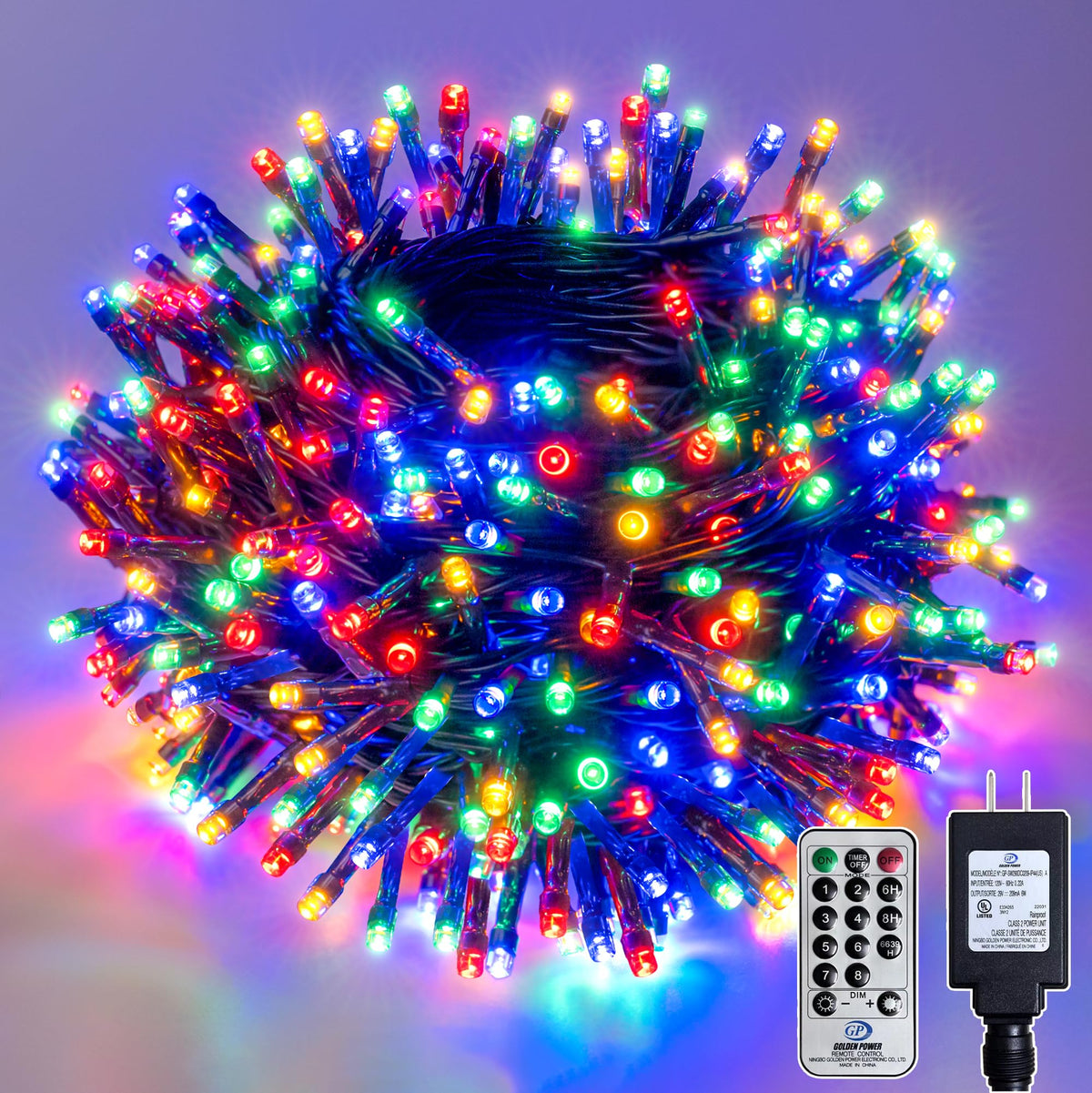 Soagrc 132ft multicolor Christmas lights for versatile indoor outdoor decor