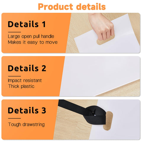 Soaoo 8x60 inch moving surface designed for tile and hardwood floors