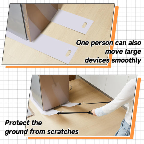 Soaoo white plastic slider with black pull strap for safe maneuvering