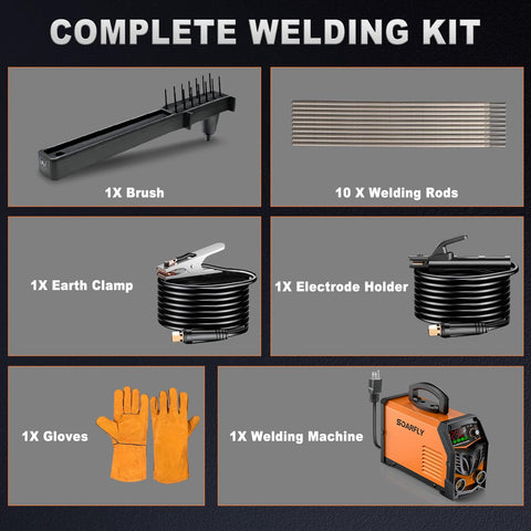 SOARFLY Stick Welder ground clamp ensures solid workpiece contact