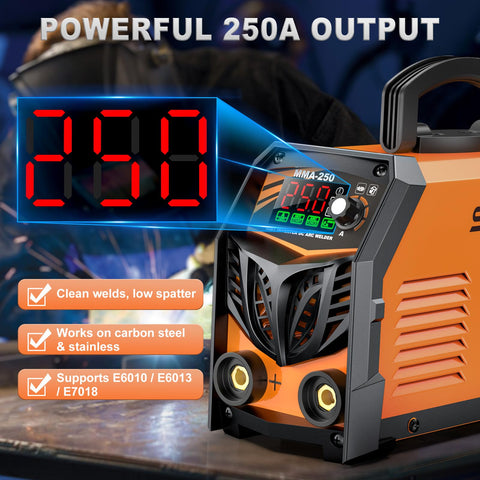 SOARFLY Stick Welder LED display shows real-time settings