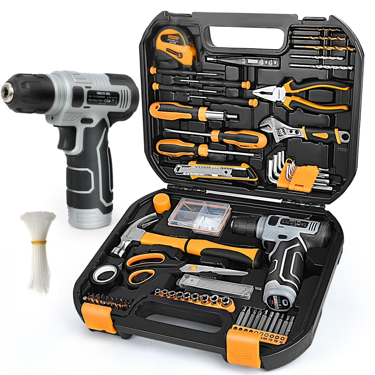 SOARFLY Upgradd 8V cordless drill in use for quick home projects