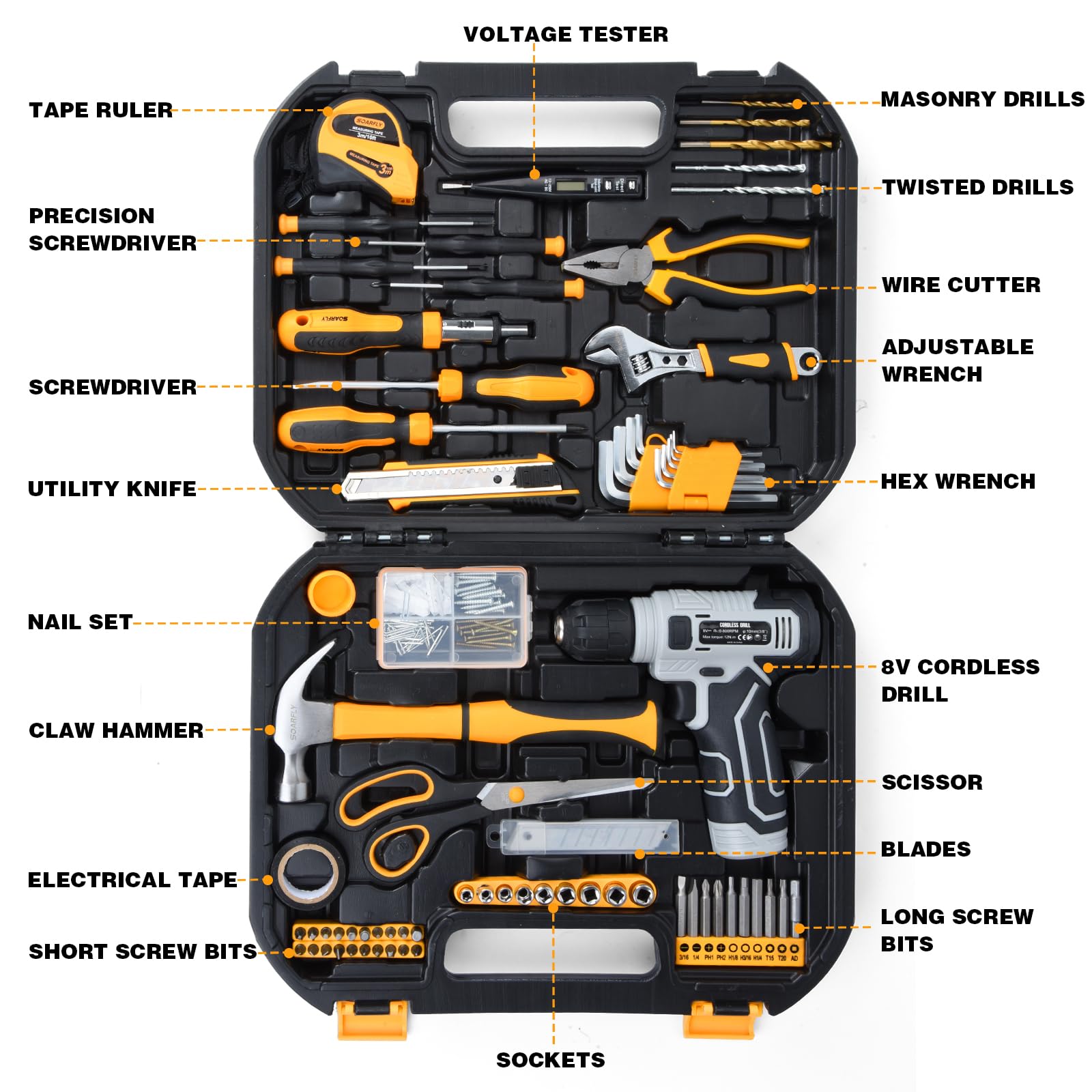 SOARFLY Upgradd toolbox with contents ready for everyday repairs