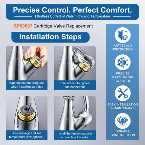 SOASEMBE Delta faucet cartridge supports compatibility across models for easy upgrades.
