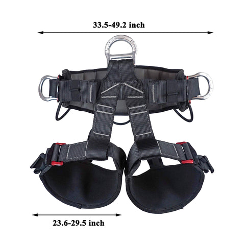 SOB Tree Climbing Harness multi-use setup for rock climbing and rescue work