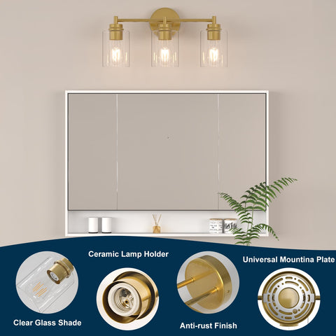 Sobrovo brushed-gold wall light close-up shows durable tarnish-resistant finish