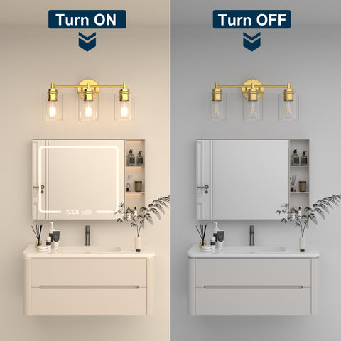 Sobrovo vanity light with E26 base supports standard bulbs for easy upgrades