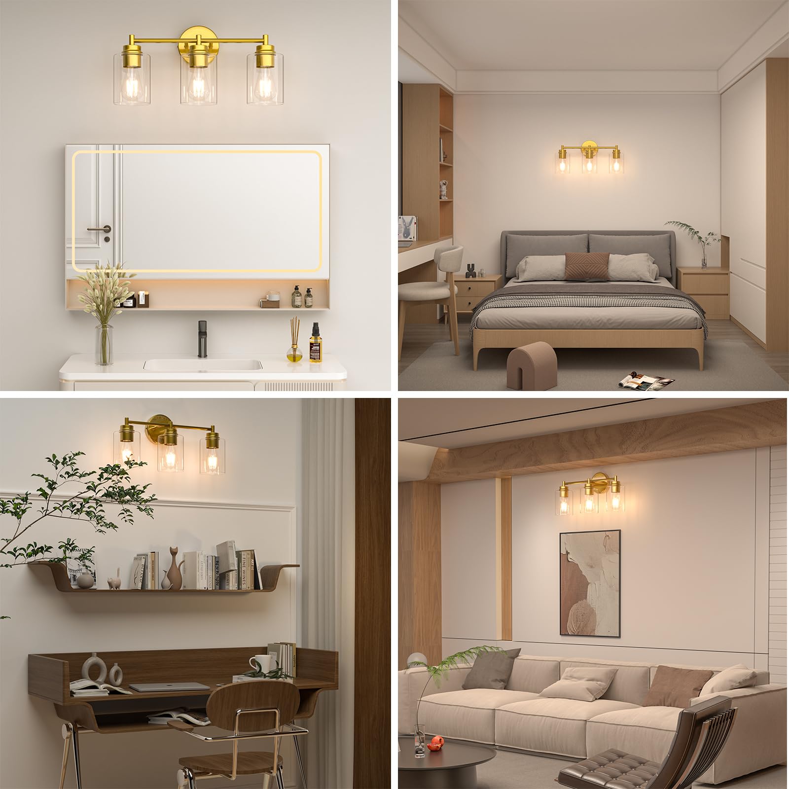 Sobrovo vanity light includes hardware for quick, straightforward installation