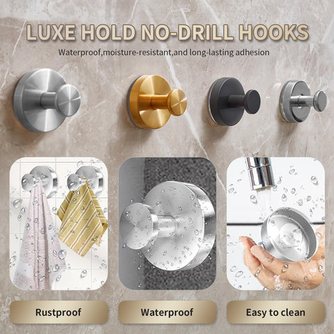 SOCORIA suction cup hook in shower area securely holding bathroom items