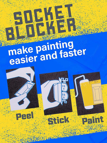 Socket Blocker paint-masking-application shows quick outlet protection for clean edges