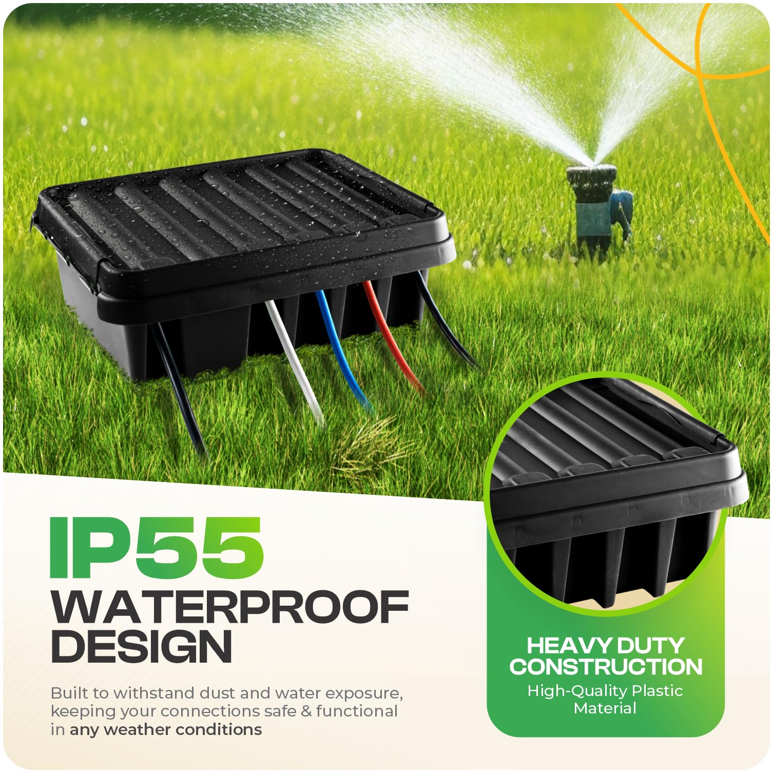 SockitBoX silicone seal maintains dry connections in wet conditions.