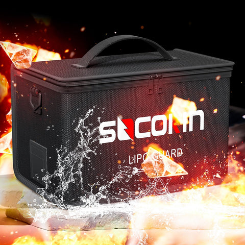 Travel-ready Socokin Lipo bag for compact battery storage on the go