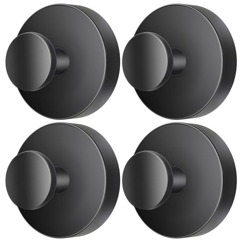 SOCORIA drill-free suction hooks 4-pack mounted on bathroom surface holding items securely.