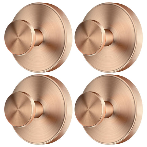 SOCORIA rose gold suction hook in shower securely holds a towel.