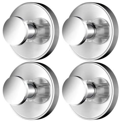 SOCORIA suction hook bright silver mounted on a mirror for clutter-free organization.