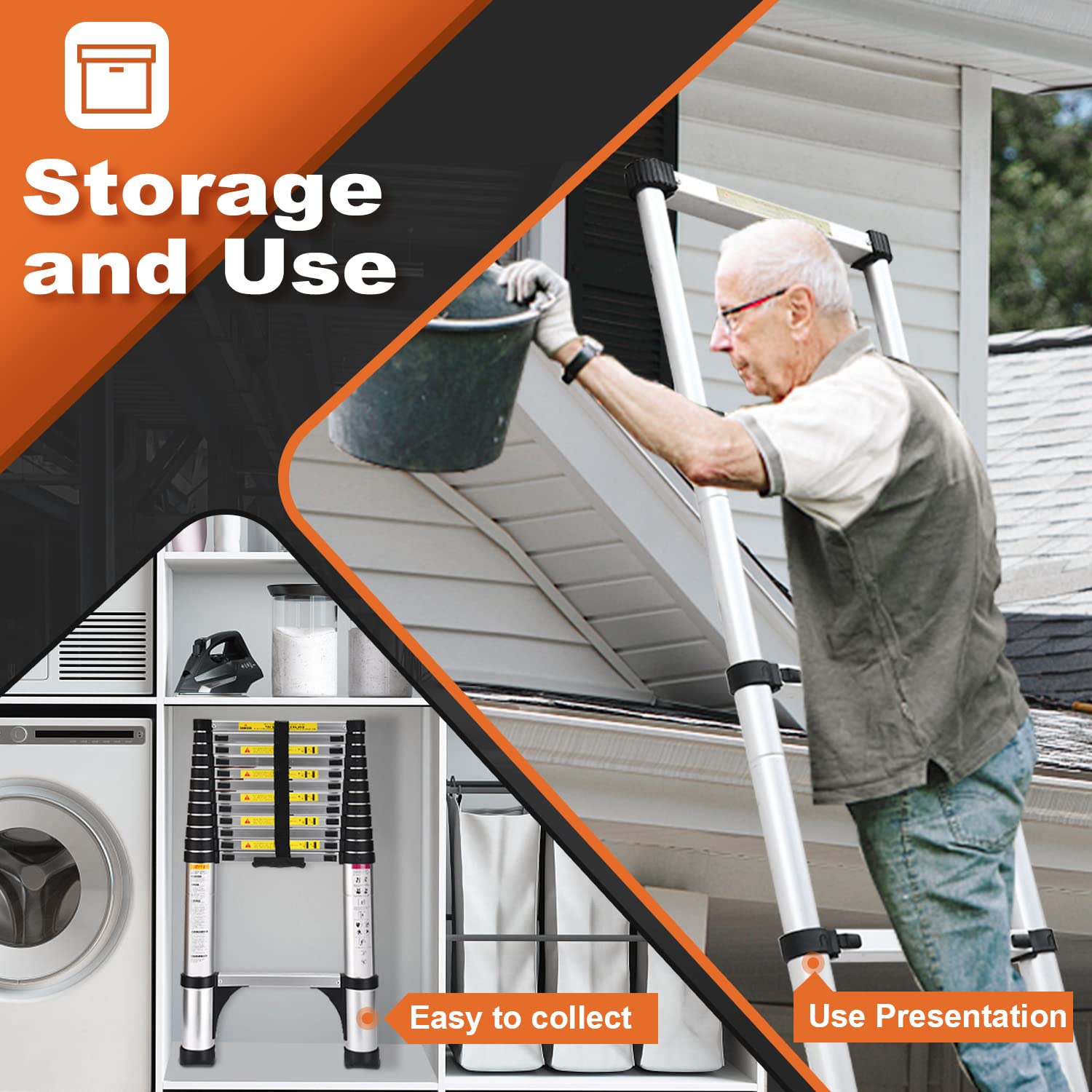 Soctone ladder supports up to 330 pounds for versatile tasks