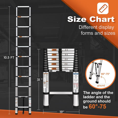 Soctone ladder compact storage fits in trunks and tight corners.