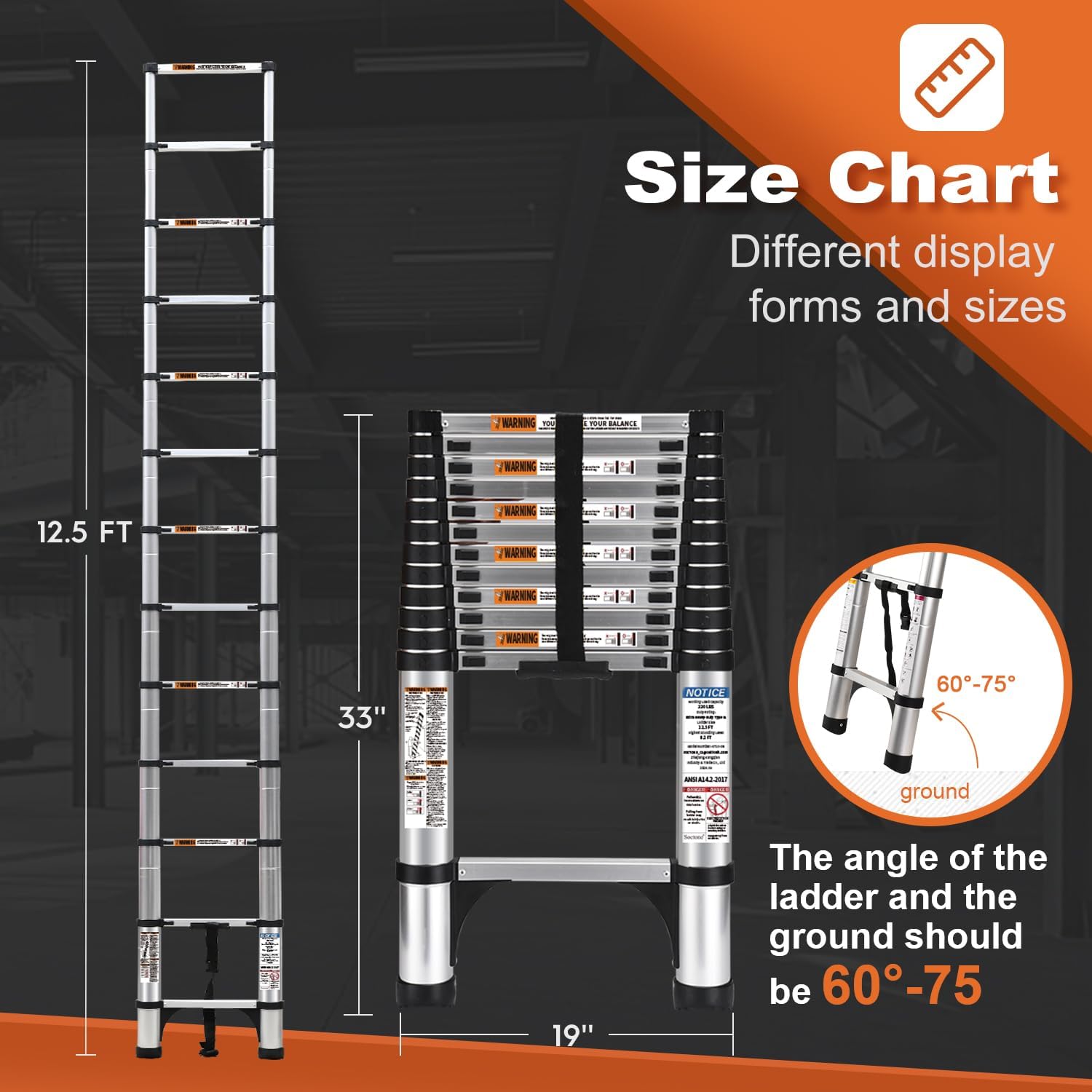 Soctone safety lock pins provide controlled retraction for safe setup.