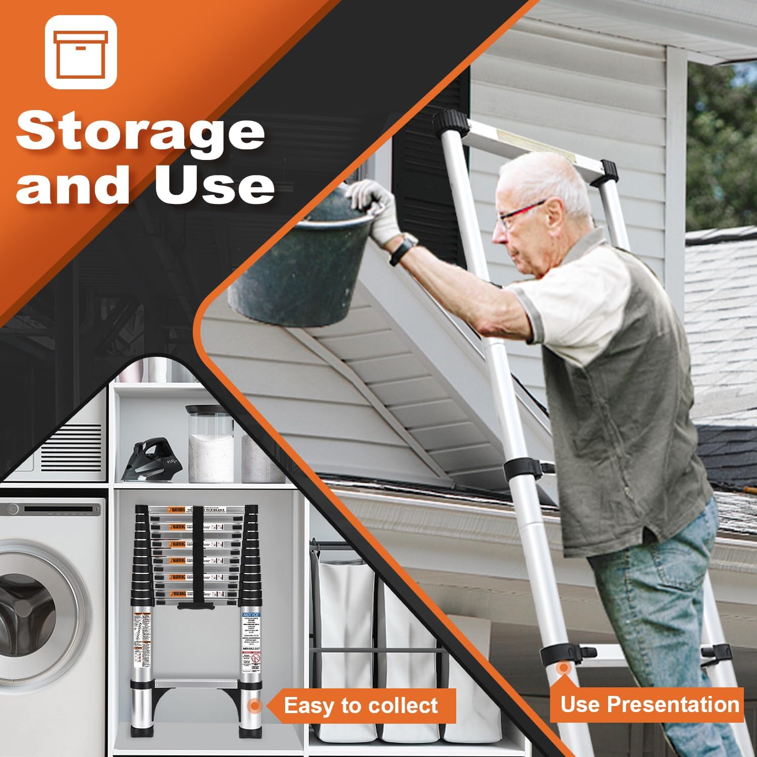 Soctone RV-access ladder enables safe roof access outdoors.