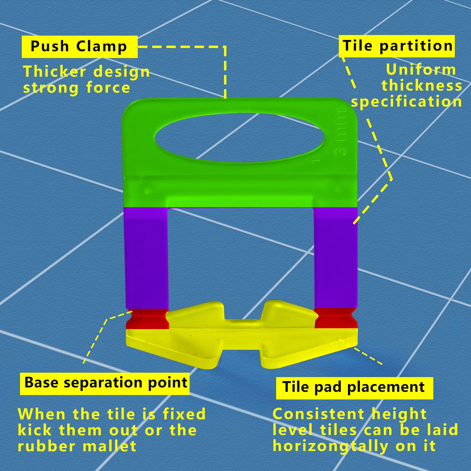 SODTAK easy-disassembly design saves time on tile projects.