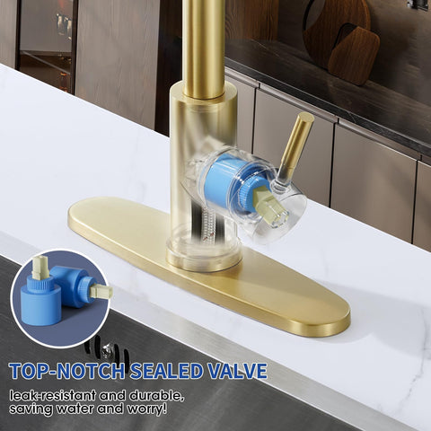 SOEBIZ gold coated finish resists fingerprints for a cleaner look
