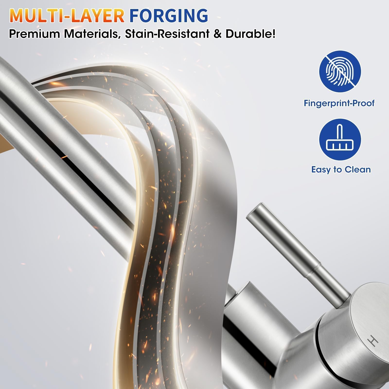 SOEBIZ 24-inch retractable hose offers extended reach for large sinks.