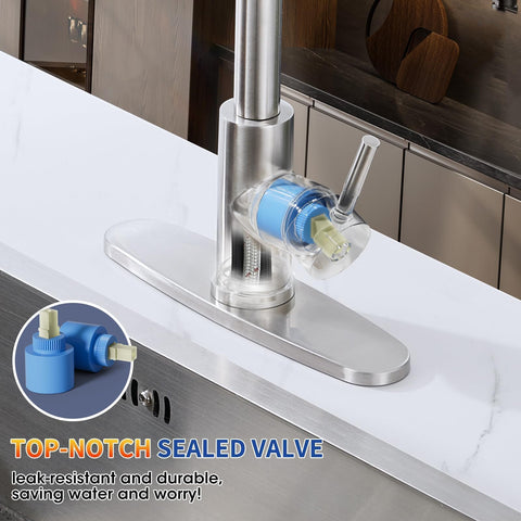SOEBIZ lead-free SUS304 steel and ceramic valve reduce leaks and boost durability.