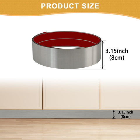 Soengsau baseboard molding in stainless steel for durable edge protection