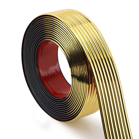 Soengsau glossy gold wall trim adds a stylish edge to walls and cabinets.