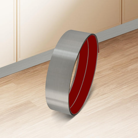Soengsau stainless steel kick plate with adhesive base protecting walls and doors