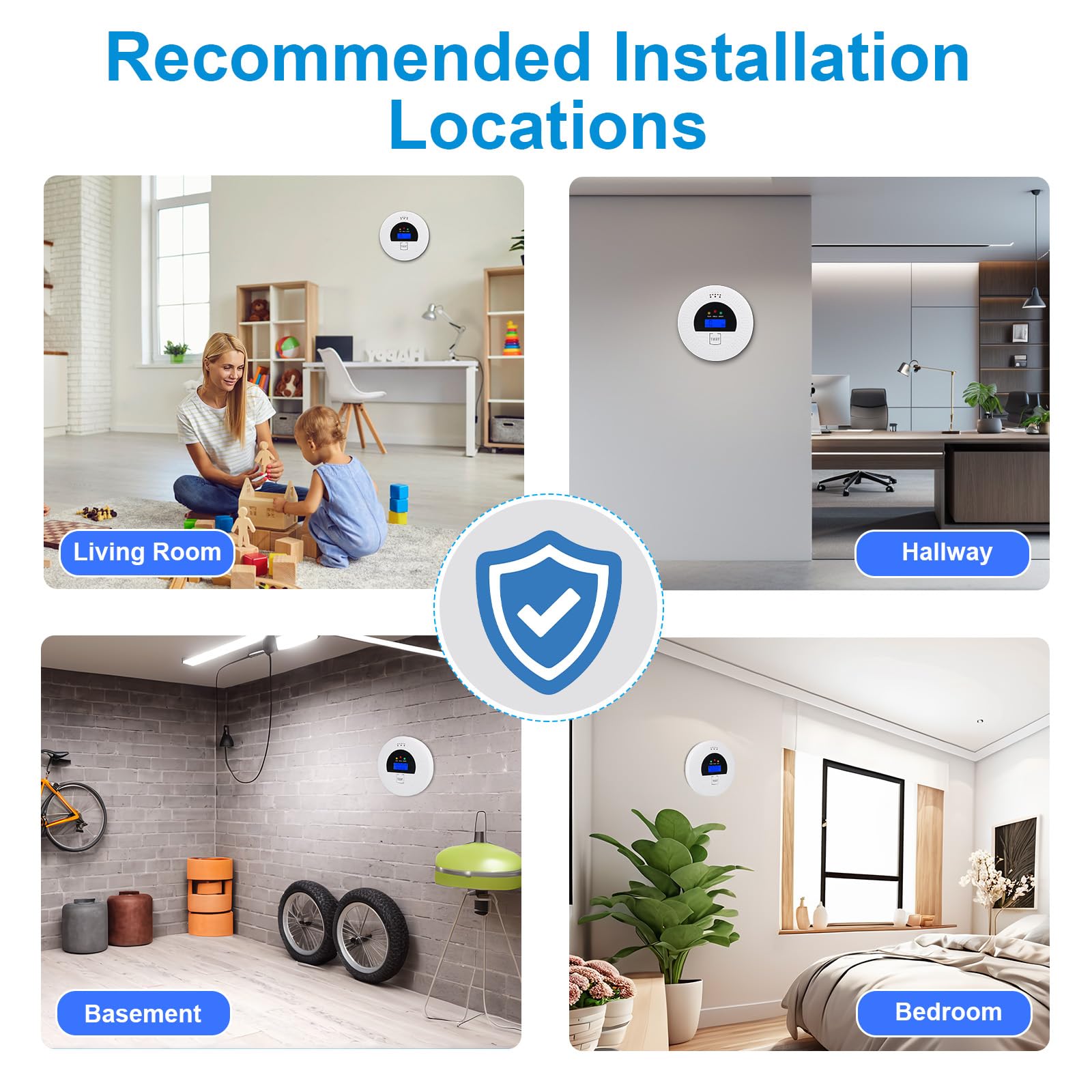 Soewolit 2-pack compact design fits discreetly on ceilings or walls