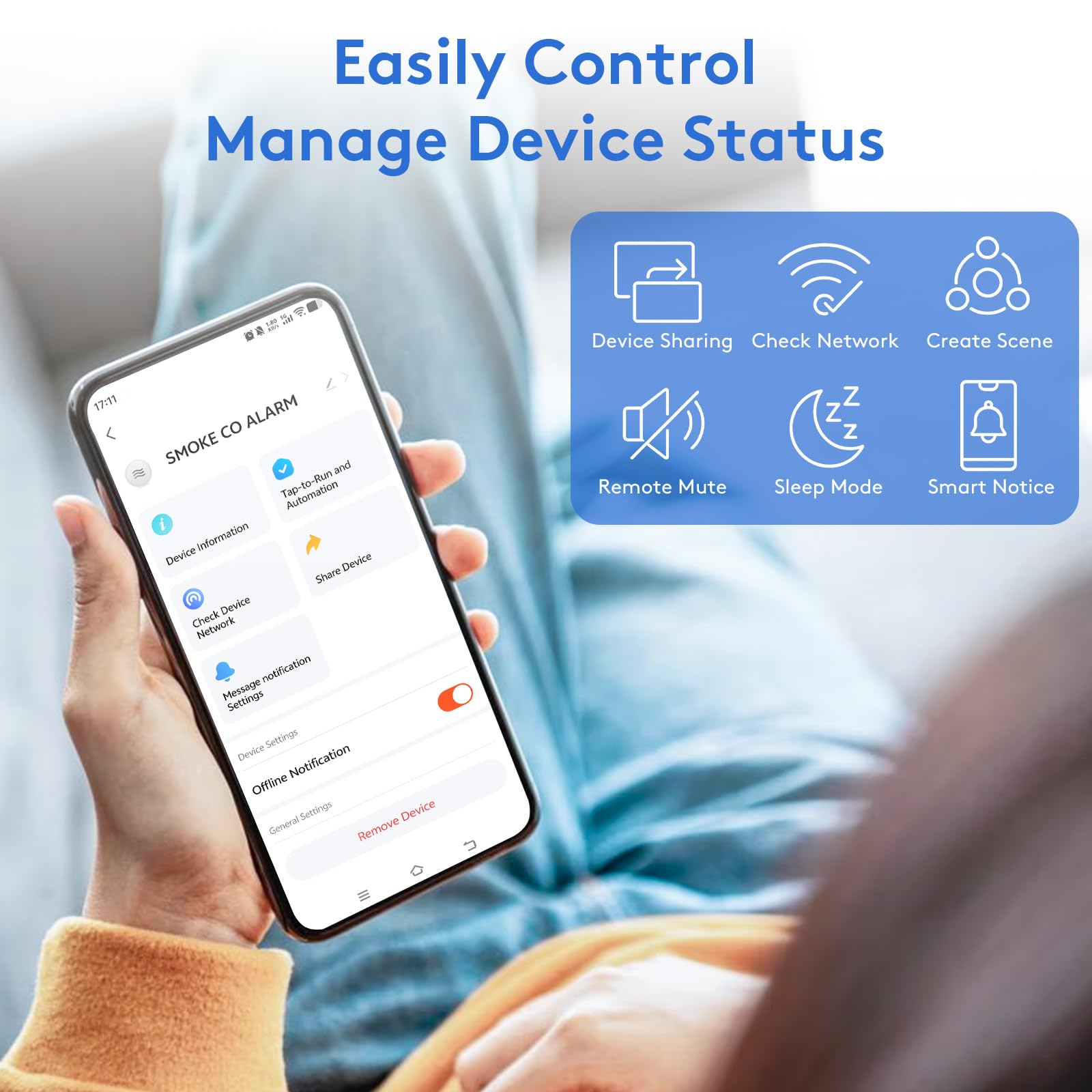 Soewolit app-management image presents alarm history and sharing options.