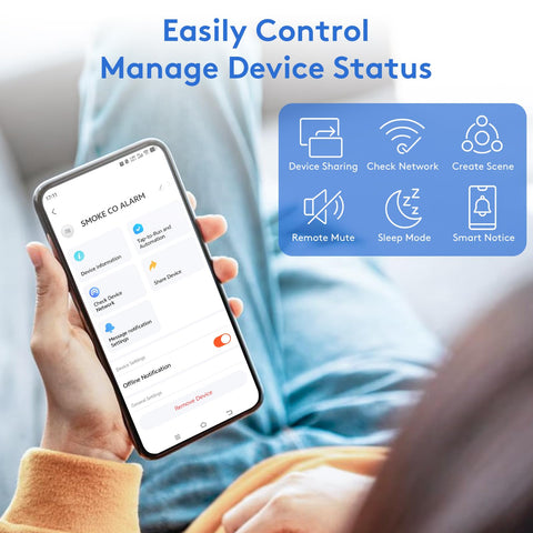 Soewolit app-management image presents alarm history and sharing options.