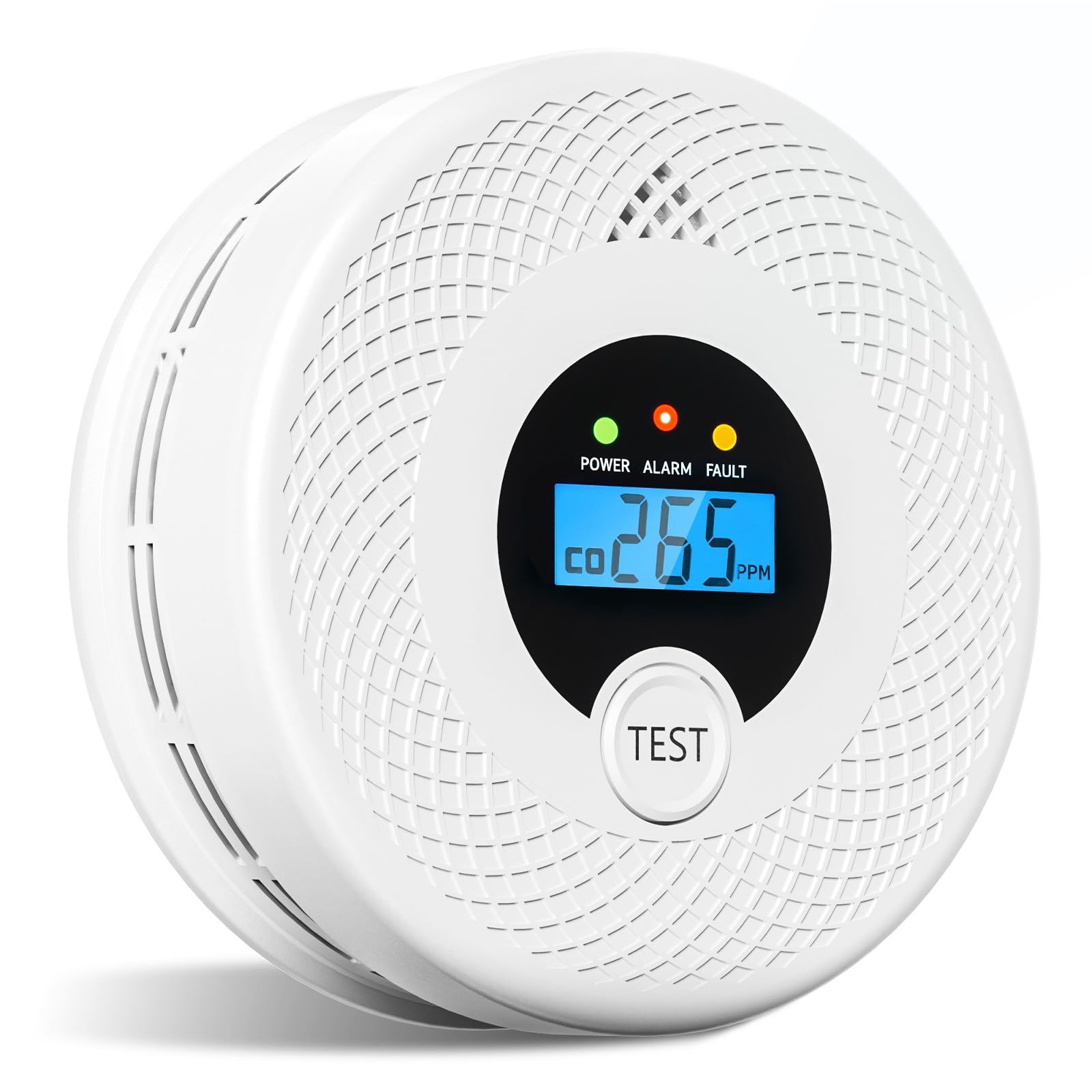 Soewolit smoke detector with 10-year battery and LCD display supports easy, ongoing home monitoring.