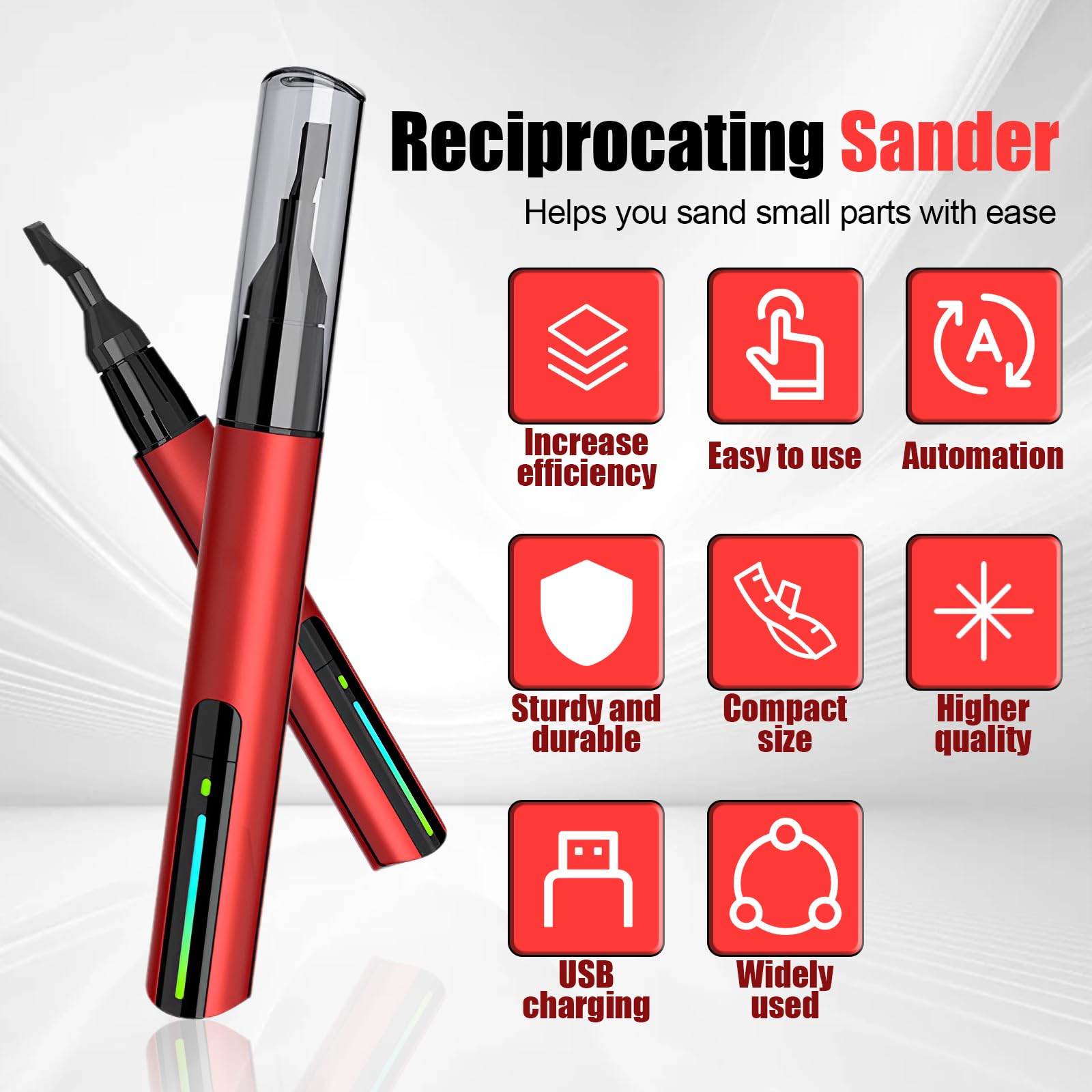 SOEWWEKLAX mini pen sander with ergonomic grip for precise control.