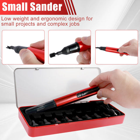 SOEWWEKLAX nylon sanding heads for versatile shapes and corners.