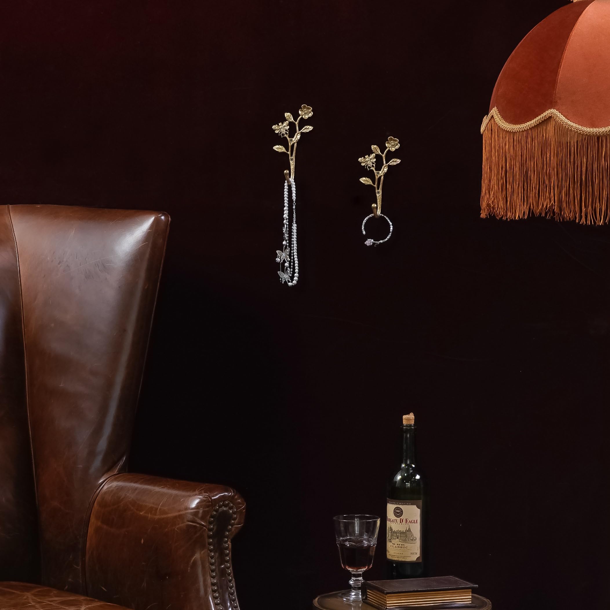 SOFFEE DESIGN two-pack hooks mounted securely in mudroom or bathroom.