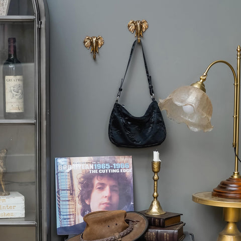 Durable metal elephant head hook for living room display by SOFFEE DESIGN