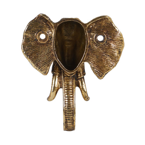 Retro gold coat hook blends natural motif with practical storage