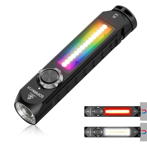 Sofirn IF24 front view highlights compact design for easy everyday carry and quick access