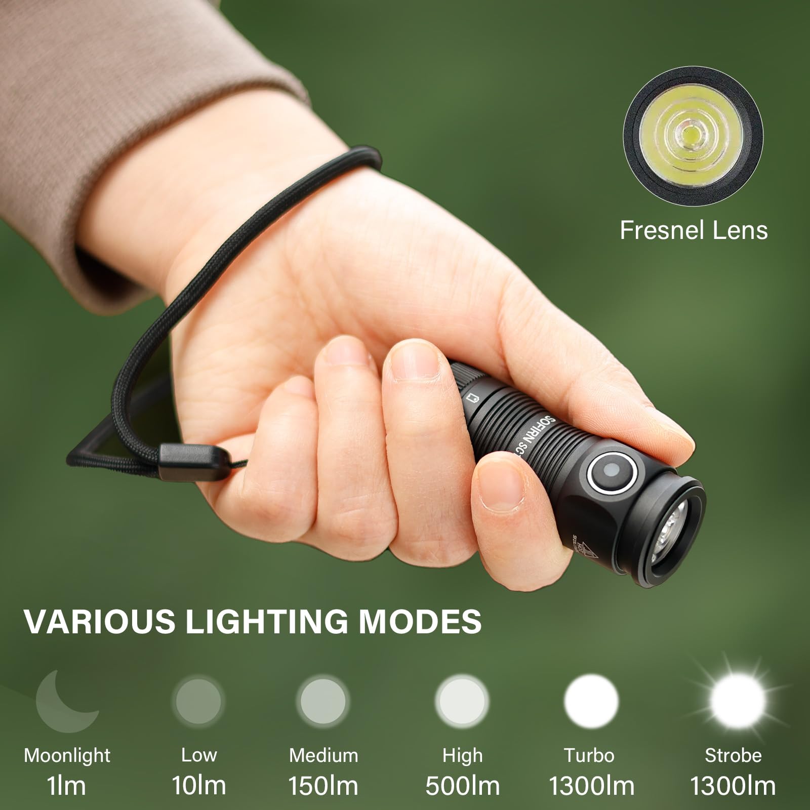 Sofirn SC13 IP68 waterproof aluminum body ready for outdoors