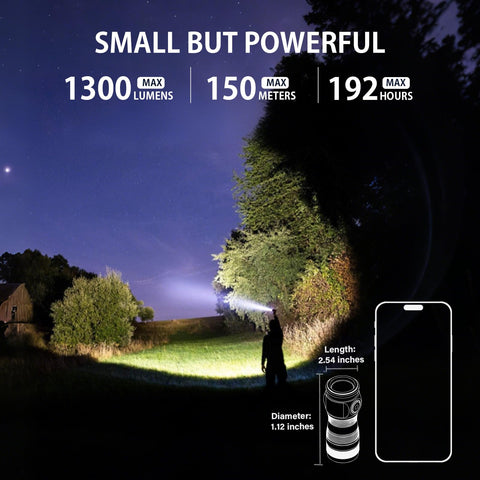Sofirn SC13A beam reaches 152 meters for long-range visibility.