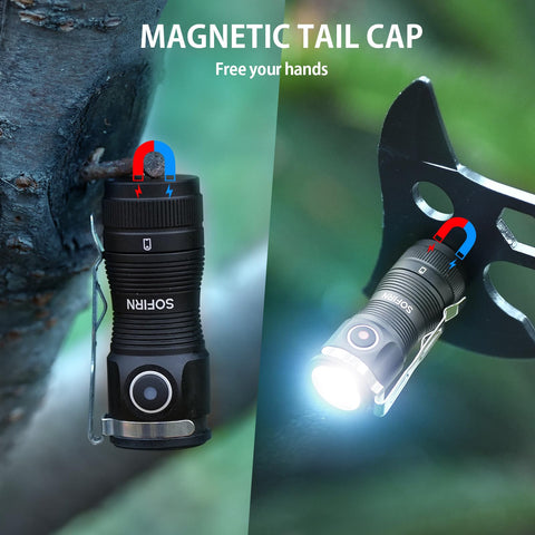Sofirn SC13A IP68 waterproof design for wet conditions.