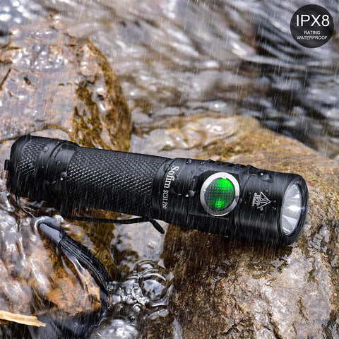 Sofirn SC31 Pro 2000 lumens capable LED top view for high brightness tasks.