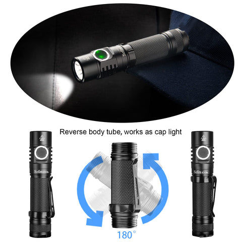 Sofirn SC31 Pro diffuser attachment used as lantern for ambient lighting.