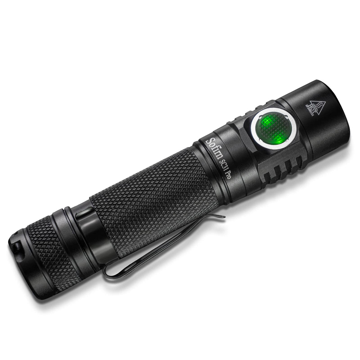 Sofirn SC31 Pro front view shows compact EDC design for quick access.