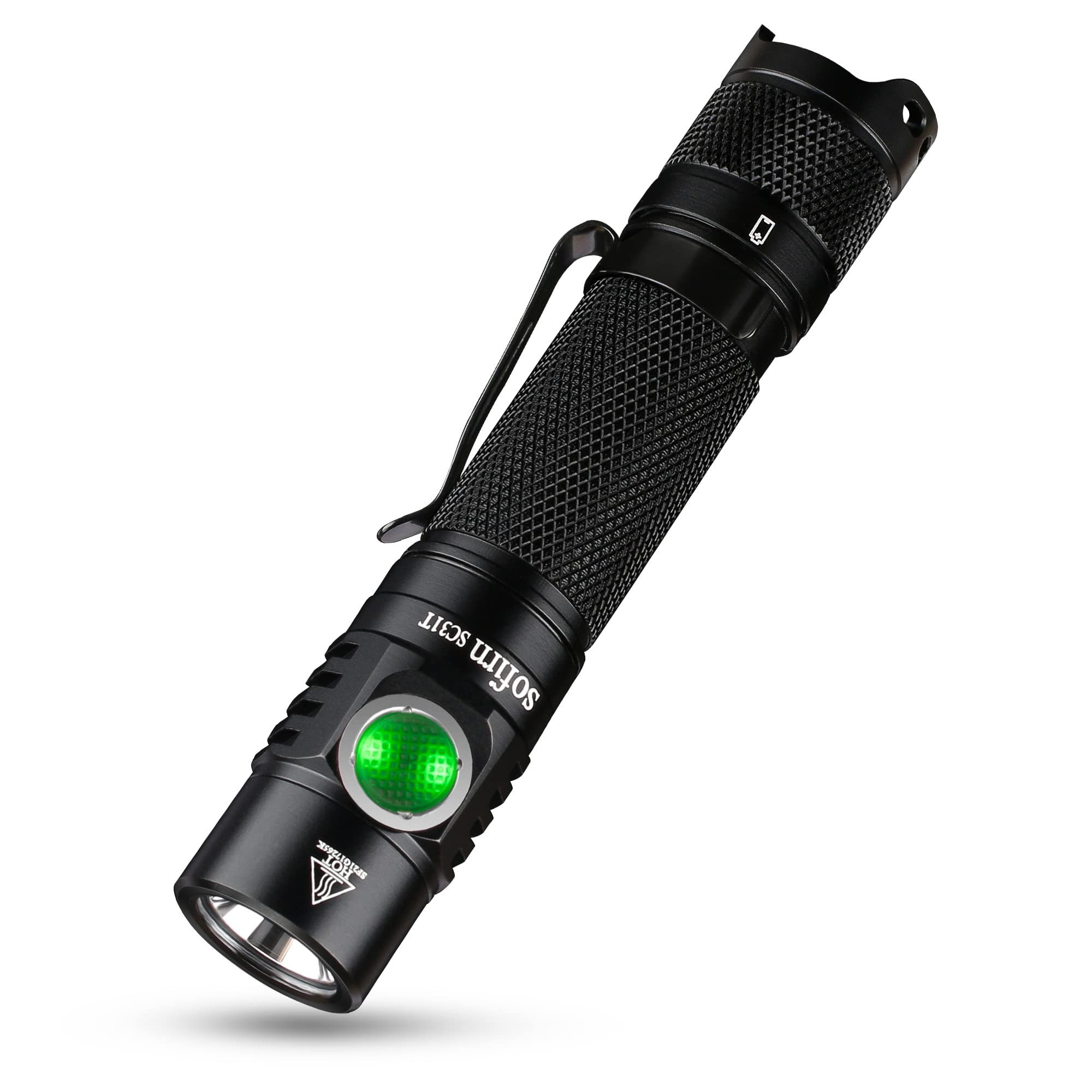 sofirn SC31T front view showing compact EDC flashlight for everyday carry