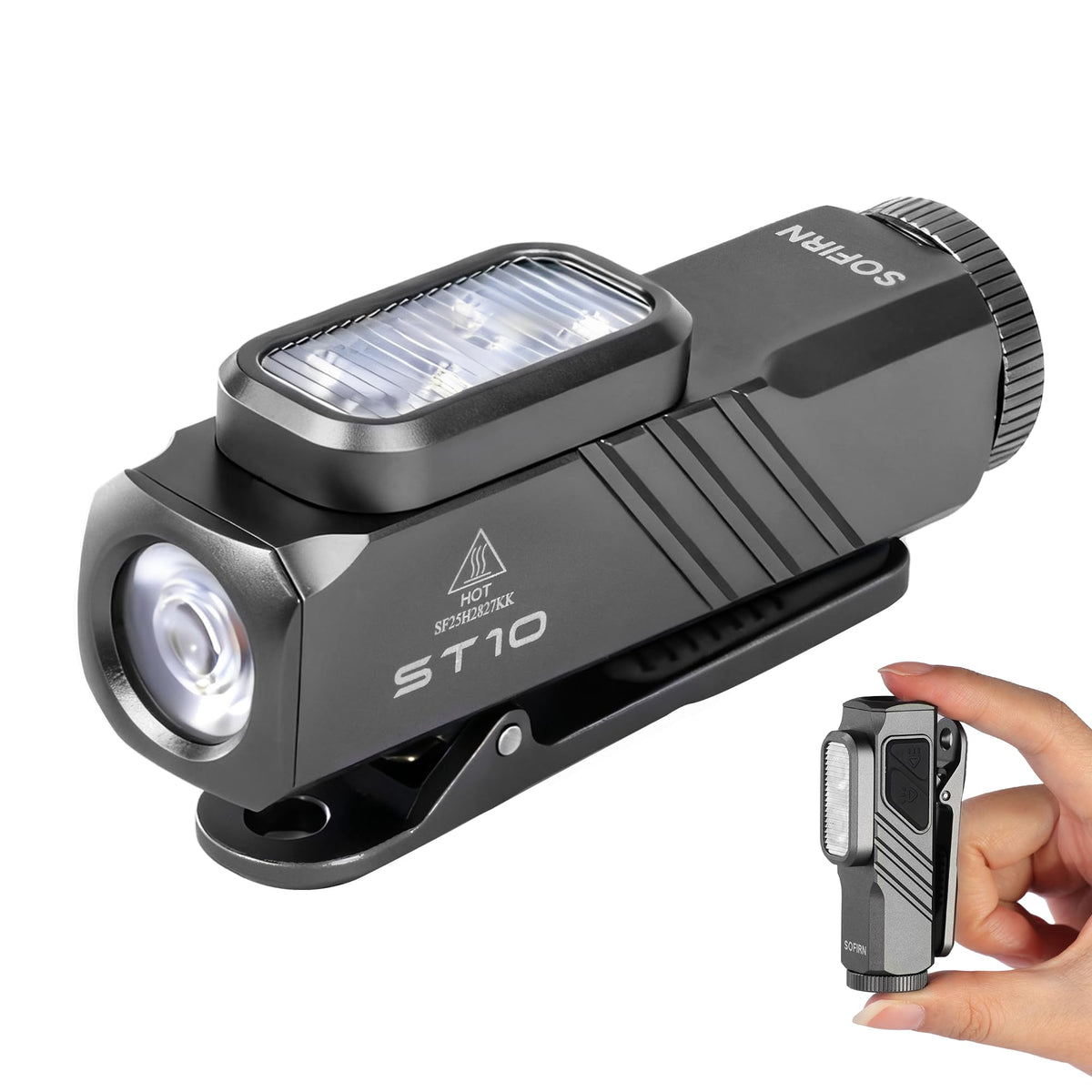 sofirn ST10 clip-on flashlight for portable signaling and easy access