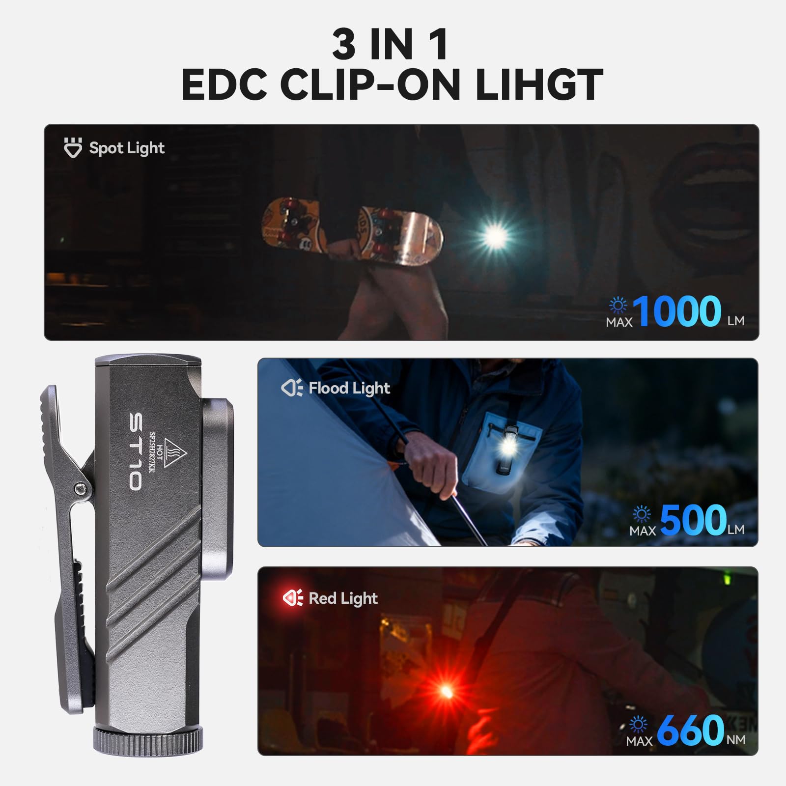 sofirn ST10 red side light preserves night vision and signaling