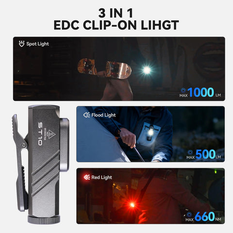 sofirn ST10 red side light preserves night vision and signaling